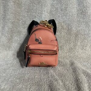 Coach Coral Mini Backpack Keychain
